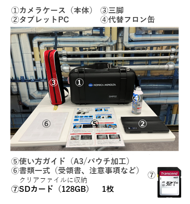 ハンディ型ガス漏洩検査システム　レンタル用品一覧